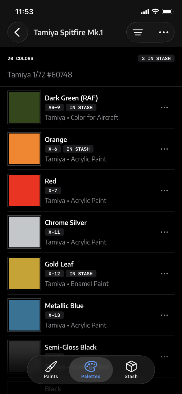 Scale Painter project palette